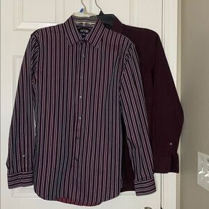 Men's Burgundy Button Down Shirts